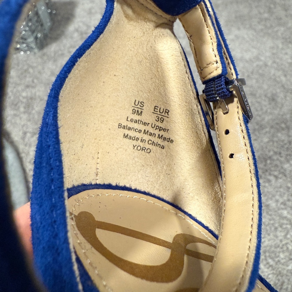 Sam Edelman Blue Suede Pumps - Picture 9 of 9